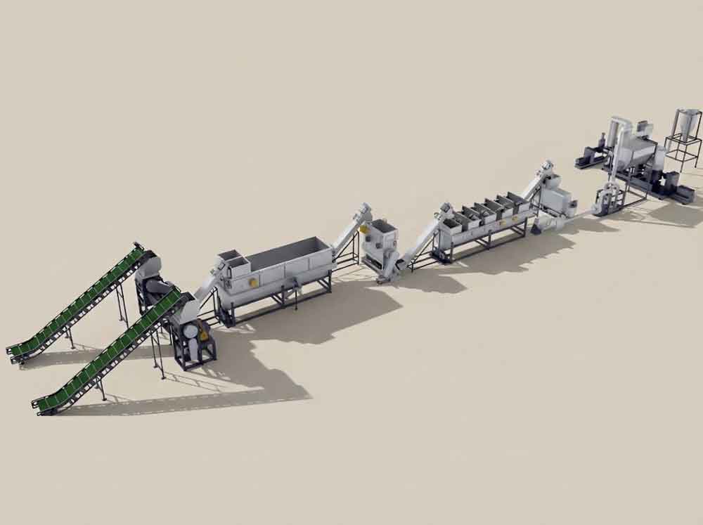 PP PE Film Washing Line